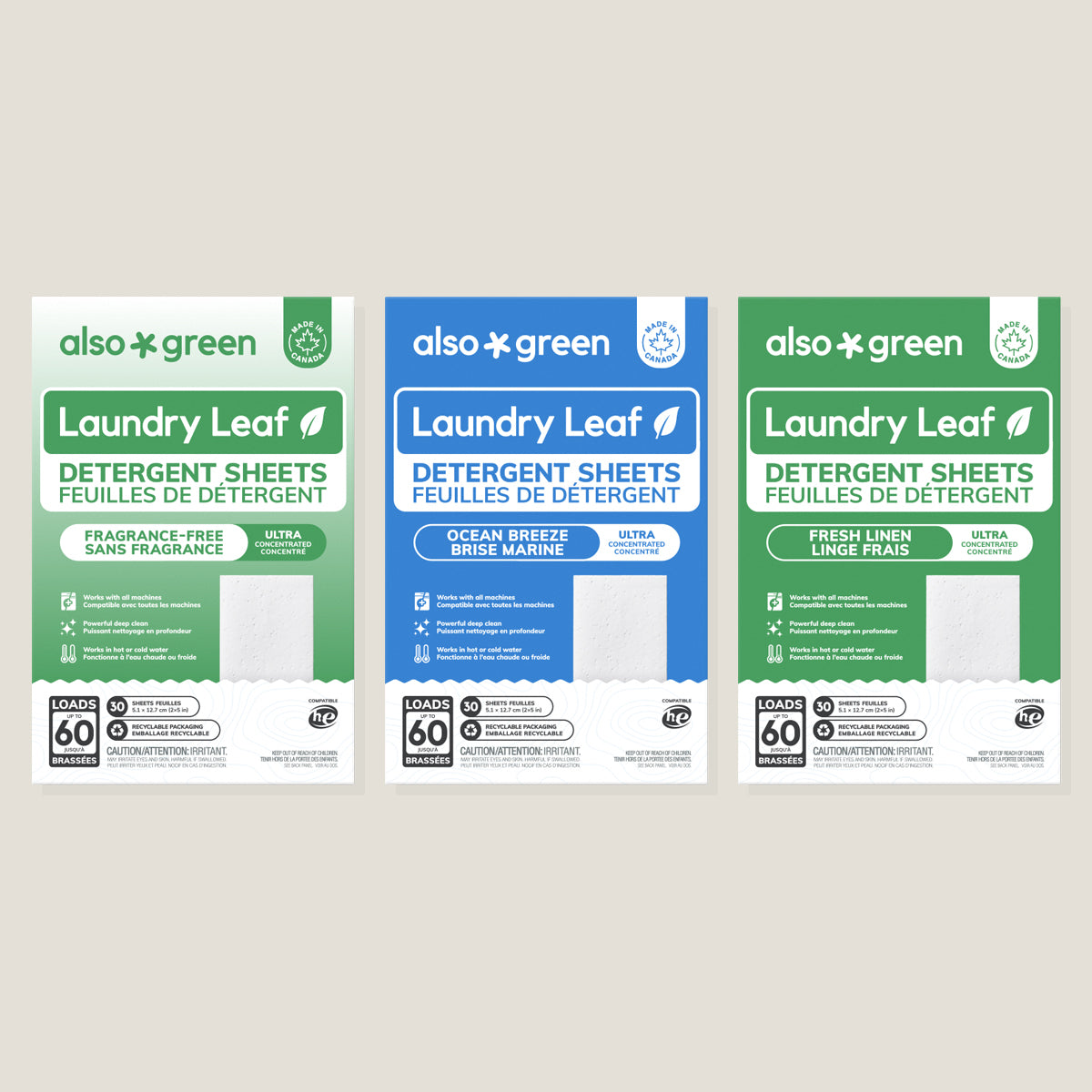 Laundry Leaf Trio
